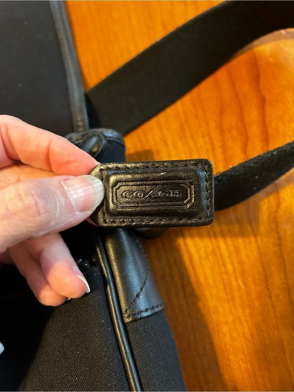 Coach Black Ballistic Nylon and Leather Messenger Laptop Bag G35-6411
